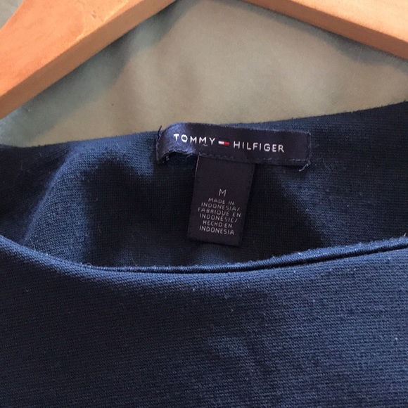 Ladies Red and Navy Tommy Hilfiger Color Block Heavy Blend Dress, Size Medium - Picture 5 of 9